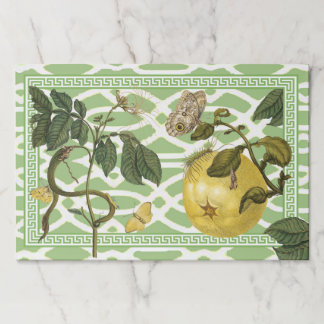 Bloc De Hojas Boranaical antiguo meriano en Trellis