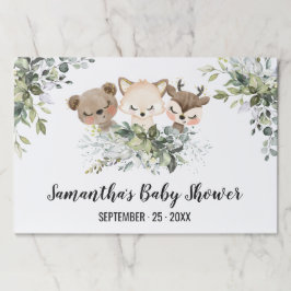 Bloc De Hojas Bosques Animales Ducha Papel de secado de lágrimas