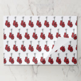 Bloc De Hojas Boxing Birday Party Red Glove Paper Placemats