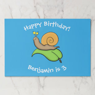 Bloc De Hojas Caca, caracol feliz en un ilustracion personalizad