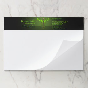 Bloc De Hojas Caducto médico alternativo holístico hojas verdes