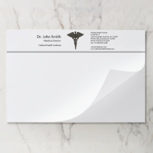 Bloc De Hojas Caducto médico simple profesional Blanco negro