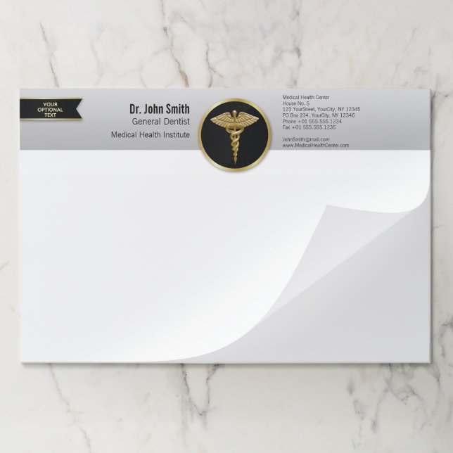 Bloc De Hojas Caducto profesional de oro - Almohadilla de papel  (Plegada)