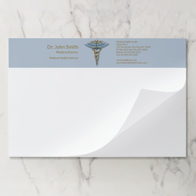 Bloc De Hojas Caducto Profesional de Oro Azul Fino (Plegada)