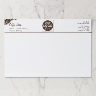 Bloc De Hojas Café Beans Coffee Shop Business Rustic Your Logo