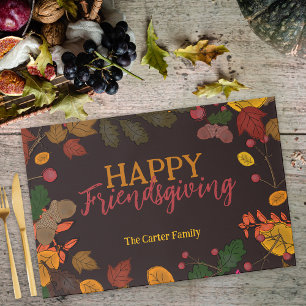 Bloc De Hojas Caídas Sale Acorns Berries Friendding Placemat