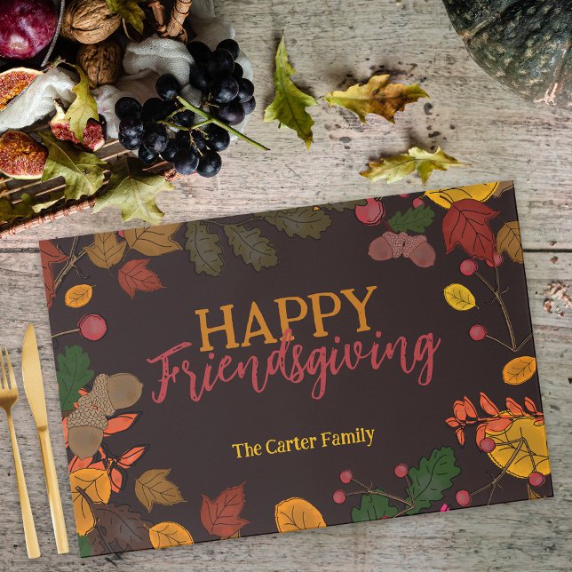 Bloc De Hojas Caídas Sale Acorns Berries Friendding Placemat (Subido por el creador)