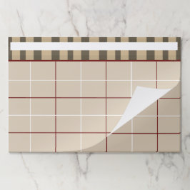 Bloc De Hojas Calendario mensual de la Semana de Plata Roja Marr