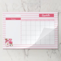 Calendario mensual personalizado de floral de magn