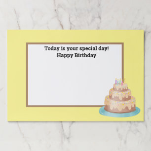 Bloc De Hojas Camas desechables de cumpleaños, comprimidos en au