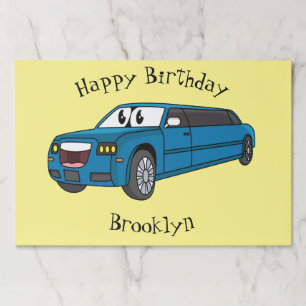 Bloc De Hojas Camión de personalizado limusina azul muy feliz