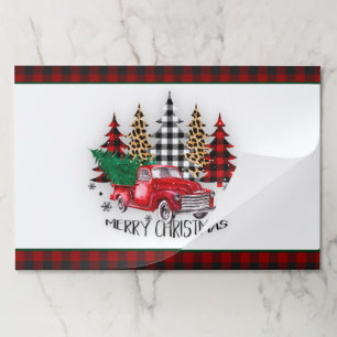 Bloc De Hojas Camión navideño y árboles