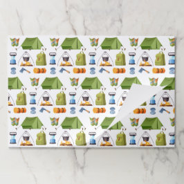 Bloc De Hojas Camping Camp Tent Birday Party Paper Placemats