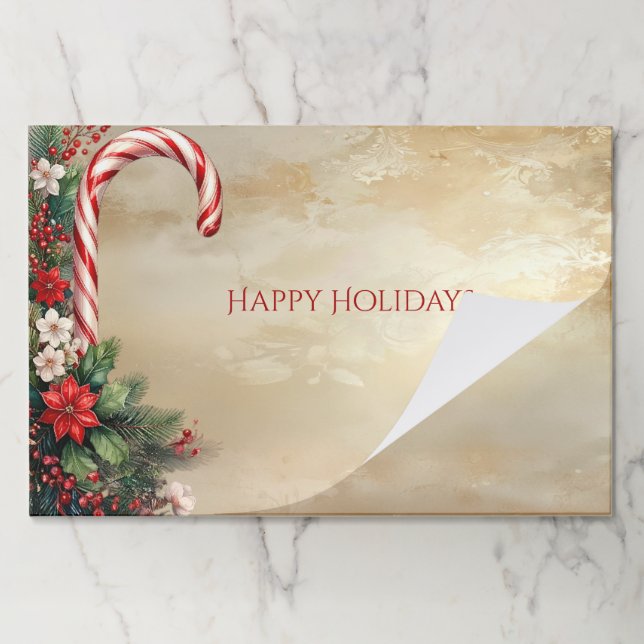 Bloc De Hojas Candy Cane Christmas Holiday Tearaway (Plegada)