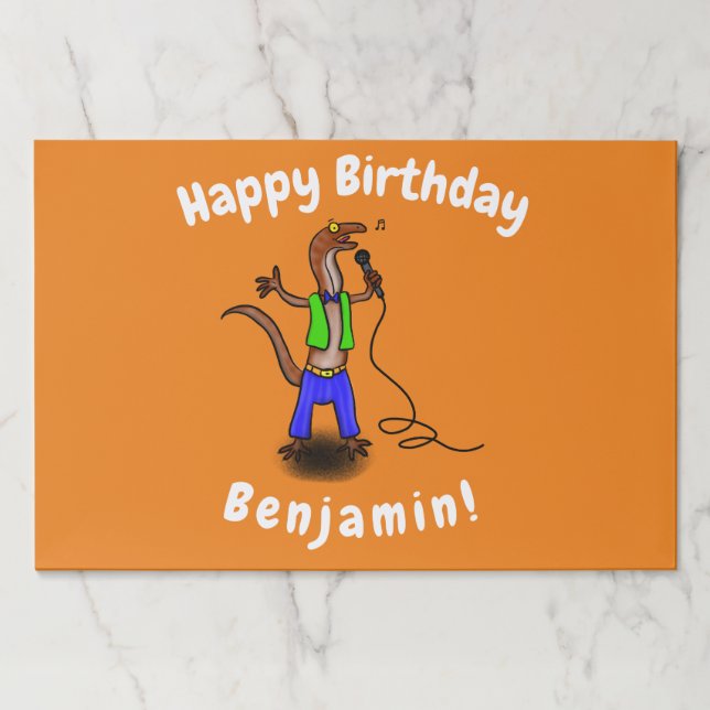 Bloc De Hojas Canto gracioso de lagarto con personalizado de mic (Anverso)