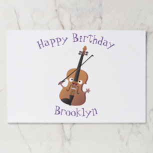 Bloc De Hojas Caricatura musical divertida en violín