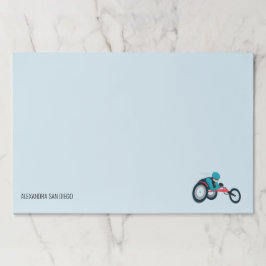 Bloc De Hojas Carreras en silla de ruedas