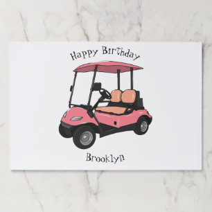 Bloc De Hojas Carro de golf / ilustracion personalizado de coche