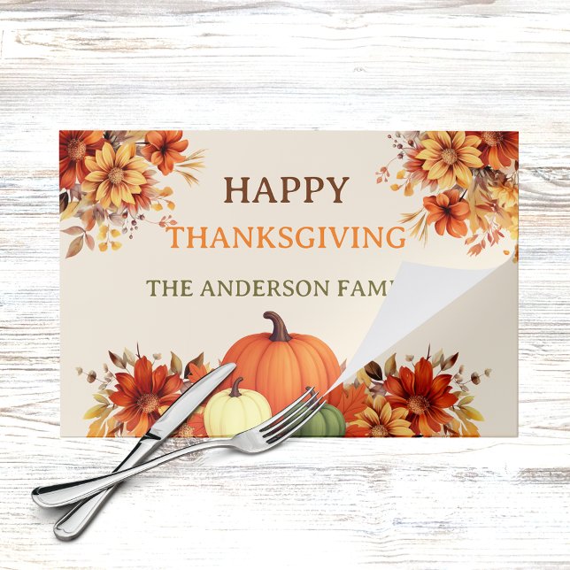 Bloc De Hojas Cena de acción de gracias calabaza naranja placema (Subido por el creador)