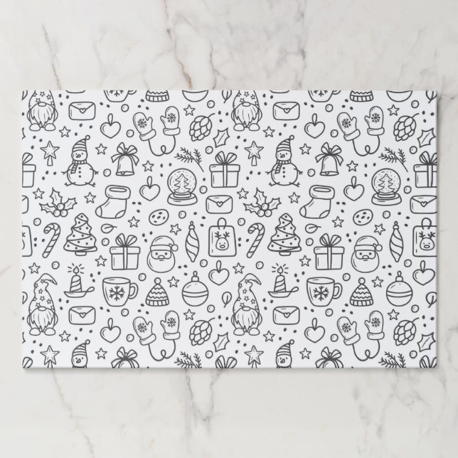 Bloc De Hojas Christmas Color Your Own Paper Placemats (Anverso)