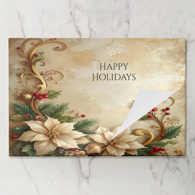 Bloc De Hojas Christmas Floral Holiday Tearaway (Plegada)
