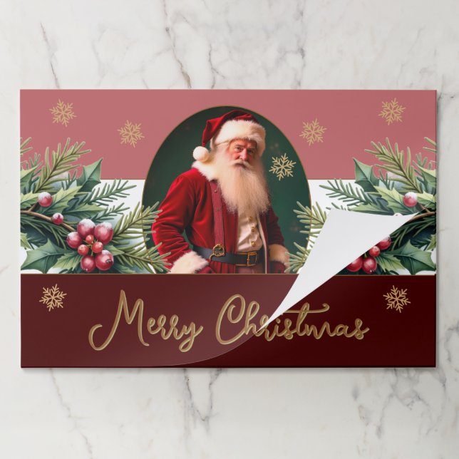 Bloc De Hojas Christmas Santa Paper Placemat (Plegada)