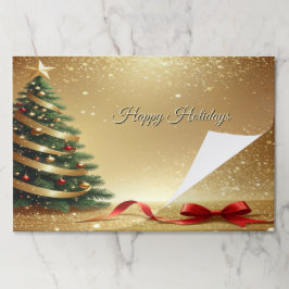 Bloc De Hojas Christmas Tree Ribbons Holiday Tearaway