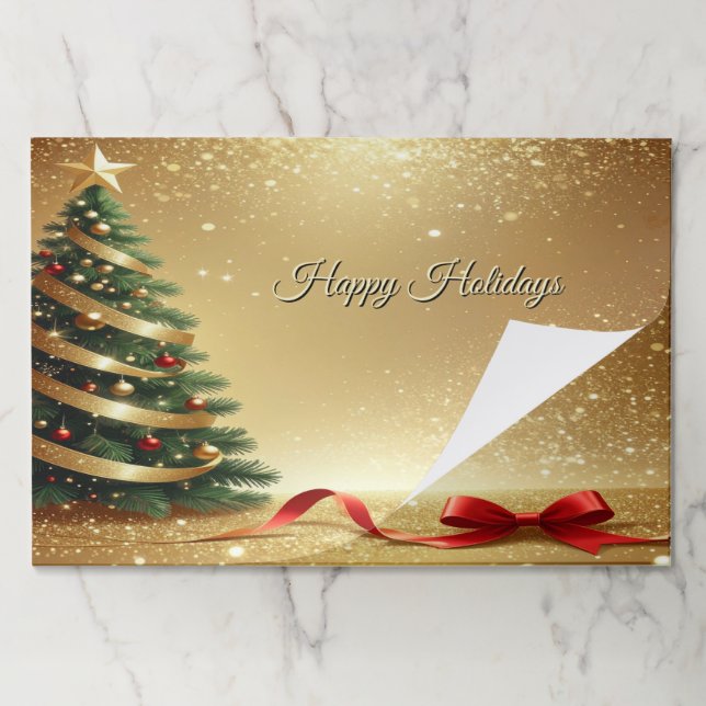 Bloc De Hojas Christmas Tree Ribbons Holiday Tearaway (Plegada)