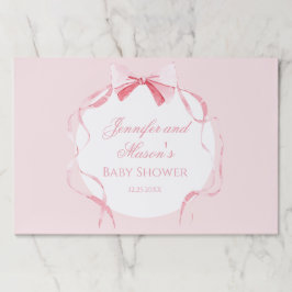 Bloc De Hojas Cinta fina y elegante de color rosa lazo bebé duch