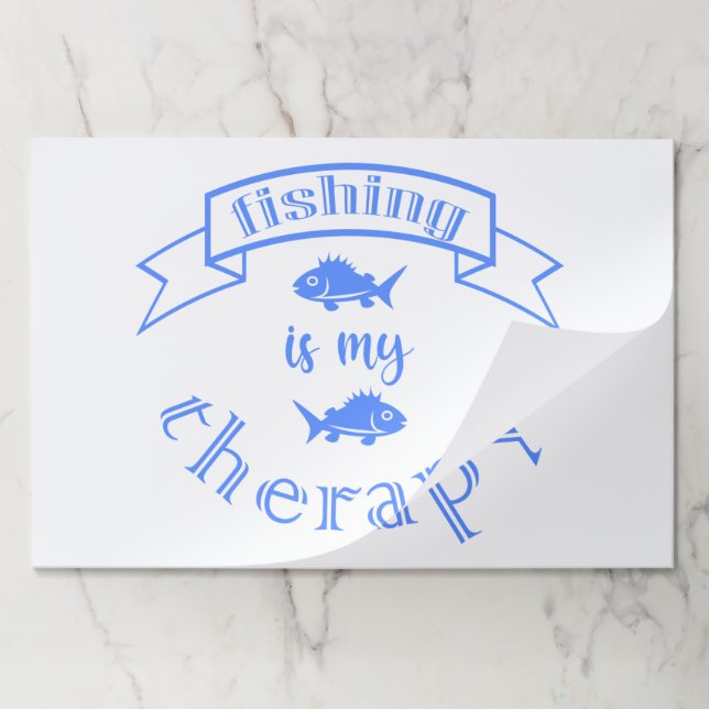 Bloc De Hojas Cita de la bandera Pesca es mi terapia (Plegada)