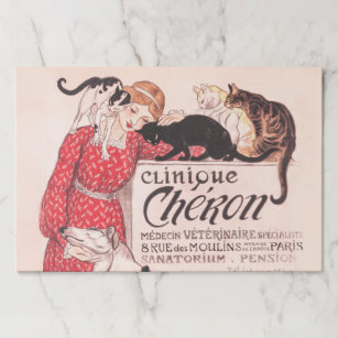 Bloc De Hojas Clinique Cheron Vintage Dog Cat Steinlen Poster