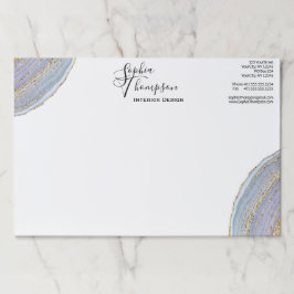 Bloc De Hojas Cojín elegante moderno del papel de la ágata de