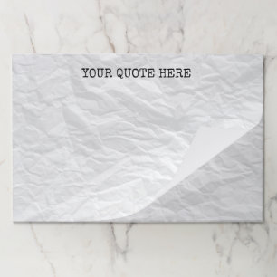 Bloc De Hojas Cojín grande de papel arrugado personalizado del