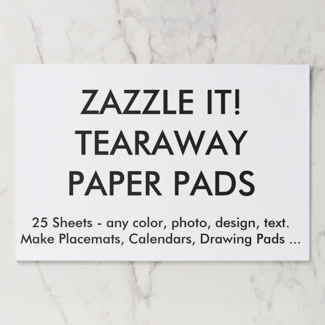 Bloc De Hojas Cojines grandes personalizados personalizado del (Anverso)