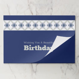 Bloc De Hojas Colchones de papel azul oscuro