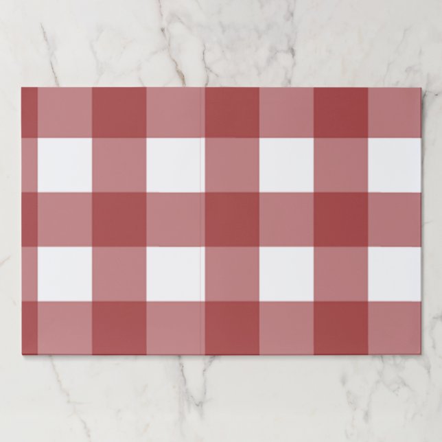 Bloc De Hojas Colocación de papel rojo y blanco (Anverso)