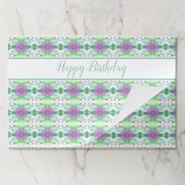 Bloc De Hojas Colocación de papel Verde azulado y verde púrpura