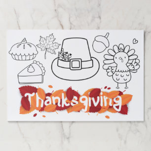 Bloc De Hojas Colores del Día de Acción de Gracias para niños