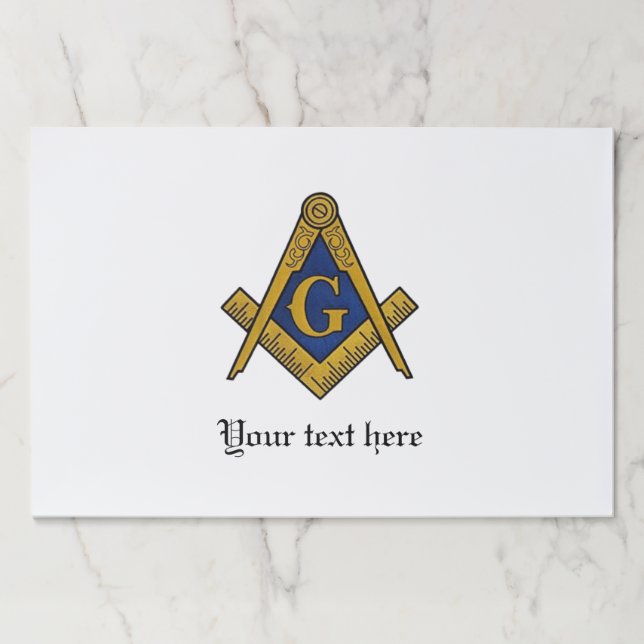 Bloc De Hojas Compass cuadrado de plantilla masónica de Freemaso (Anverso)