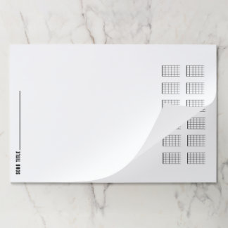 BLOC DE HOJAS COMPOSICIÓN DE CANCIÓN EN BLANCO