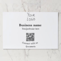 Conectar con el logotipo de negocios QR nombre de