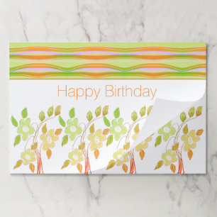 Bloc De Hojas Conjunto de marcadores de papel verde y naranja 25