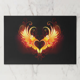 Bloc De Hojas Corazón de Fuego Ángel con Alas