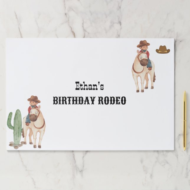 Bloc De Hojas Cowboy Birthday Rodeo Fiesta