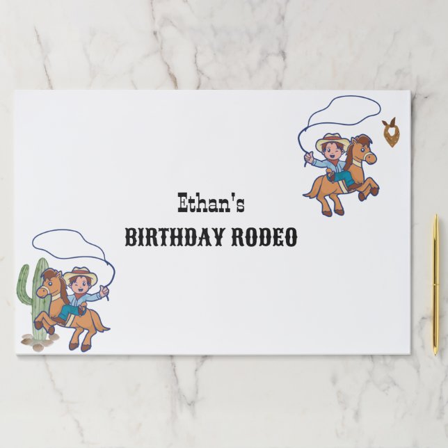 Bloc De Hojas Cowboy Birthday Rodeo Fiesta (In situ)