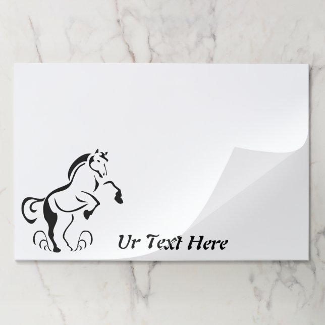 Bloc De Hojas Crianza de caballos de esténcil (Plegada)