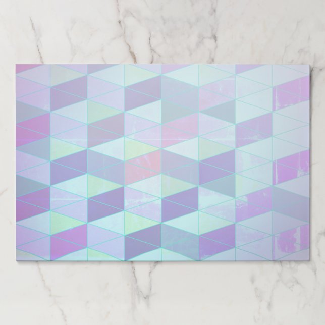 Bloc De Hojas Cubos en triángulos patrón geométrico (Anverso)