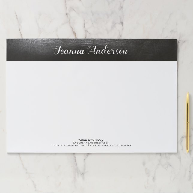 Bloc De Hojas Cuero negro (In situ)