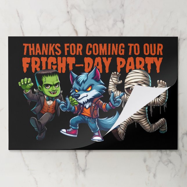 Bloc De Hojas Cuidada fiesta de Halloween en el Día de la Muerte (Plegada)