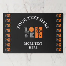 Bloc De Hojas Cumpleaños del baloncesto, Placemats de papel del